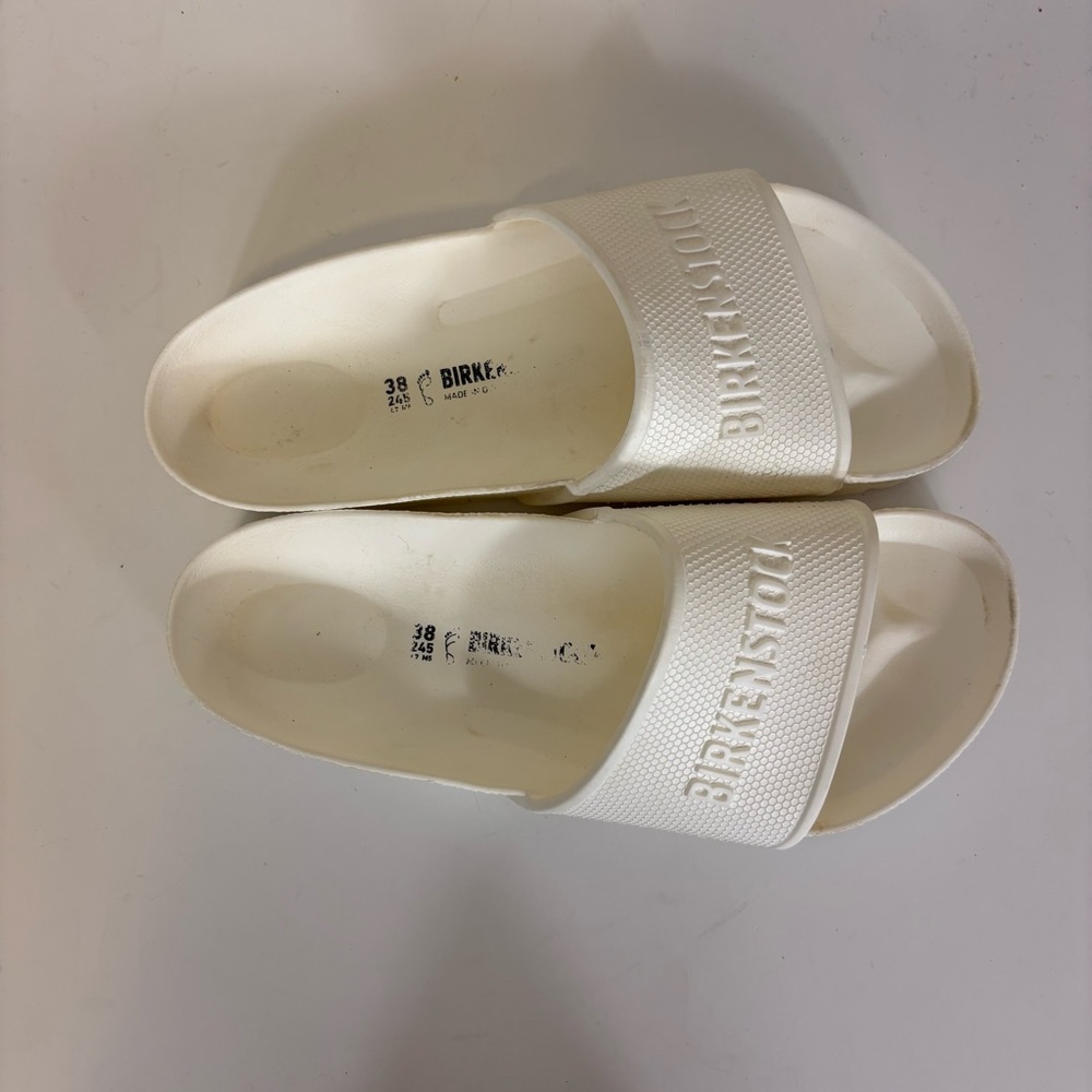 Birkenstock White EVA Slide Sandals 38= 7-7.5